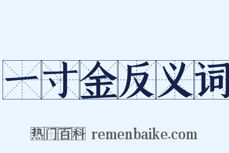 一寸金反义词是什么意思的图片